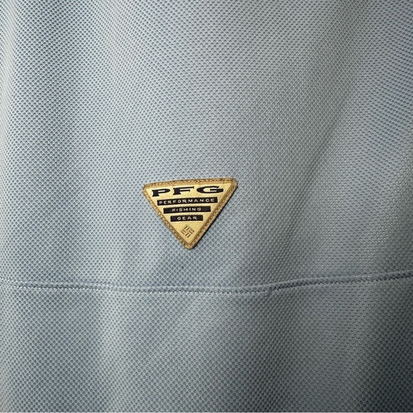 Columbia PFG Omni-Shade Polo Shirt XL Blue Performance Fishing Gear - Picture 9 of 14